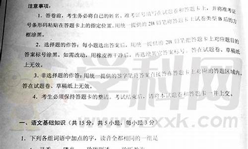 2006湖北高考语文试题_2006湖北高考语文