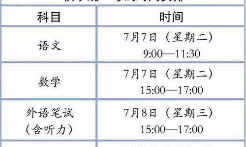 今年高考7月几号,高考时间七月